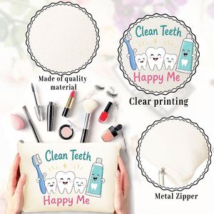 Bolsa de Regalo Versátil para Mujer, Bolsa de Cosméticos y Artículos de Aseo con Diseño Dental, Ideal para Mamá, Hijas y Amigas - Product Image 5