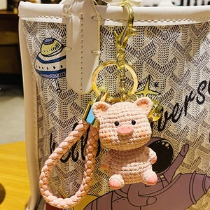 Llavero de cerdito de dibujos animados, exquisito y adorable, con diseño de pareja emocional, colgante para bolso, llavero para coche, para mujer, venta al por mayor - Product Image 3