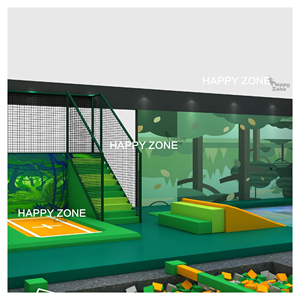 Équipement de terrain de jeux intérieur sur le thème de la jungle, parc de trampolines personnalisé avec dodgeball, fosse à mousse, jeu pixel, centre de divertissement familial - Product Image 5