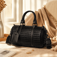 Tas Selempang Silinder Retro Rivet Baru 2026 Unisex, Tas Bahu Model Barrel, Grosir, Untuk Perjalanan, Belanja, Penggunaan Sehari-hari, Fashion
