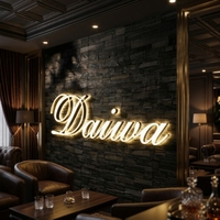 Letrero de Acrílico con Logotipo Retroiluminado en 3D Personalizado, Letrero de Canal con Letras de Acero Inoxidable, Letrero LED Iluminado con Letras Retroiluminadas