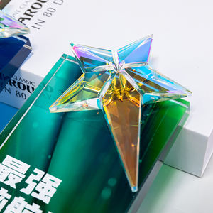 بيع بالجملة مصقول بسعر منخفض زجاج كريستال الكأس بالألوان والنقش نموذج الطباعة بالألوان من خلال الطباعة على لوحة جائزة الكأس - Product Image 2