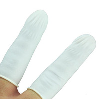 10 unids/bolsa de cubiertas de goma para uñas de dedo blanco, funda de cuna desechable de belleza, cunas protectoras de látex, cubierta de dedo, abrigos de goma para uñas