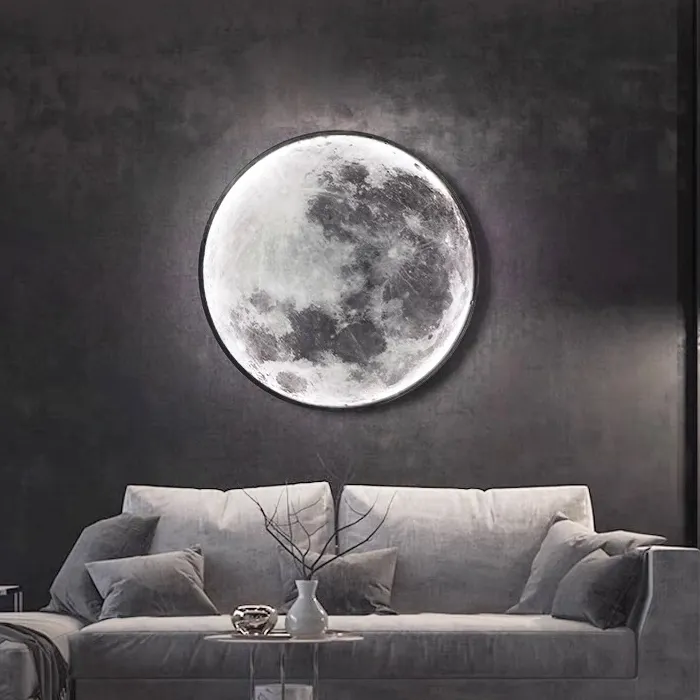Led Moon Lamp Hotel Modern Sconce Indoor Moon Wall Lamps Moon Light Lamp Decoration Bedroom