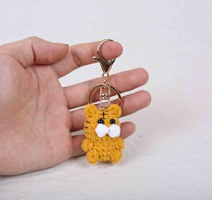Gantungan Kunci Hewan Kartun Rajutan Tangan Amigurumi Boneka Plush Aksesoris Tas Zodiak Cina Kucing Kelinci Babi - Product Image 6