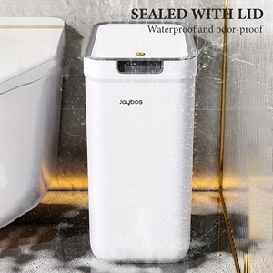 Voor 2-delige Minimalistische Witte Plastic Opslagemmer Milieuvriendelijke Grote Capaciteit Badkamer Prullenbak Deksels Huishoudelijk Gebruik - Product Image 5