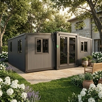 Villa de luxe préfabriquée extensible de 20 pieds et 40 pieds, nouvelle conception, maison conteneur préfabriquée, maison mobile portable avec salle de bain et cuisine