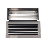Grille de ventilation en aluminium à simple déflection anti-condensation avec amortisseur pour conduit de climatisation CVC