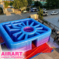 Labyrinthe gonflable géant, grand labyrinthe gonflable d'extérieur, labyrinthe gonflable personnalisé pour adultes