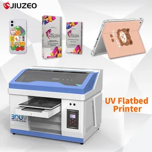 Nueva impresora UV portátil 2880DPI máquina de impresión cabeza caja de teléfono madera Metal acrílico plástico A3 Led UV impresora plana