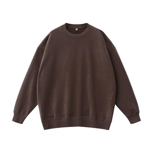 Sweat-shirts et hoodies unisexes surdimensionnés en coton tricoté 100 %, 350 g/m², col rond, effet vieilli, délavé à l'acide, écologiques, personnalisables, collection automne - Product Image 2