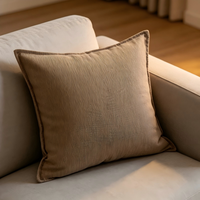 Housse de coussin carrée en lin jacquard pour la décoration de salon