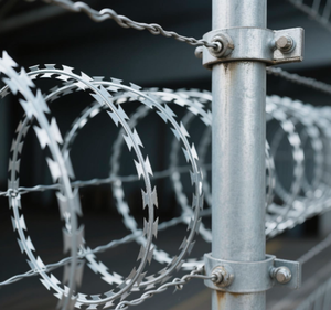 <span class=keywords><strong>Alambre</strong></span> de púas de acero inoxidable galvanizado en caliente, modelo personalizable, <span class=keywords><strong>alambre</strong></span> de cuchilla tipo concertina para valla de seguridad antiescalada - Product Image 1