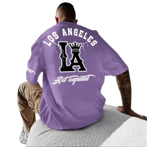 T-shirt pour homme Los Angeles Art Capital, manches courtes, coupe classique, 100% coton, jersey respirant, imprimé - Product Image 5