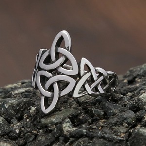 Anillo de nudo celta de acero inoxidable yunnique, joyería unisex para uso diario JZ0044-B - Product Image 3