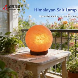 Lampes en <span class=keywords><strong>sel</strong></span> <span class=keywords><strong>de</strong></span> l'Himalaya sculptées à la main, forme naturelle, base en bois, écologiques, thème nautique, marque XUYANG, vente en gros, décoration intérieure - Product Image 1