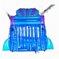 Tobogán Acuático Inflable de Doble Carril Mermaids Cove de 18 pies, Uso Comercial, Material de PVC