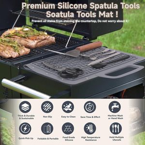 New Arrivals Foldable Silicone Mat for <b>Grill</b> <b>Basket</b> Heat-Resistant Protective <b>Grill</b> <b>Basket</b> Mat Pad - Product Image 5