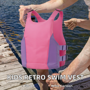 Nouvelle conception, style rétro, veste/gilet de natation en polyester réglable pour enfants, dessin animé - Product Image 2