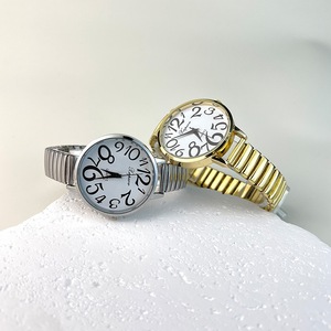 Nouvelle Arrivée Montre Quartz Sportive Décontractée de Luxe pour Femmes - Grand Cadran avec Grands Chiffres Bracelet Élastique Extensible pour Femmes Âgées WW003 - Product Image 5