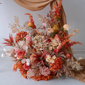 Bébé sexe révéler fête mariées automne Floral centres de table pampa fleur Arrangement mariage décoration toile de fond pour la scène de l'événement - Product Image 6