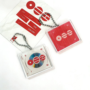 Wholesale Custom Cartoon <b>Anime</b> UV Printed Plastic Acrylic <b>Keychain</b> with Vinyl Record Design Irregular Shape Pendant Decoration - Product Image 1