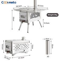 Barbecue et four portables de luxe en acier inoxydable de haute qualité, populaires, pour le camping, avec table pliable, pour 3 à 5 personnes