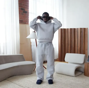 Survêtement Baggy 100% coton Ensemble 2 pièces pour hommes Ensemble sweat à capuche et pantalon de survêtement 500 GSM Survêtement surdimensionné Survêtements personnalisés pour hommes - Product Image 6