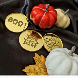 Adornos acrílicos para pasteles de Halloween con temática de miel y dulzura, decoraciones de truco o trato para cupcakes, suministros para fiestas. - Product Image 1