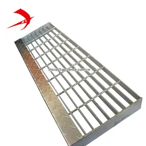 Top Sale Anti Slip Bolted Fixing Welding Fixed Galvanized Metal Stair Treads Steel Grating Steps