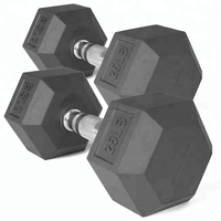 Ensemble de fitness unisexe, haltères réglables en acier et fonte avec revêtement hexagonal en caoutchouc, haltères d'exercice à domicile