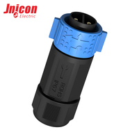 Connecteur d'alimentation étanche M25 à 2 broches 50A 500V à verrouillage par poussée IP67, connecteur circulaire Jnicon pour chargeur de VE CE RoHS