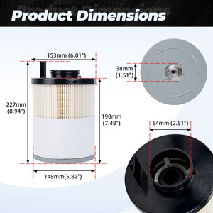 Pf46145 Fs20083 Truck Fuel Filter Fuel Water Separator For Diesel <b>Engine</b> Replacement Part Beige <b>Model</b> Ofi187 - Product Image 2