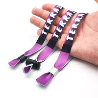 Bracelet en tissu polyester fantaisie personnalisé à usage unique, idéal pour les festivals, vente en gros à prix abordable