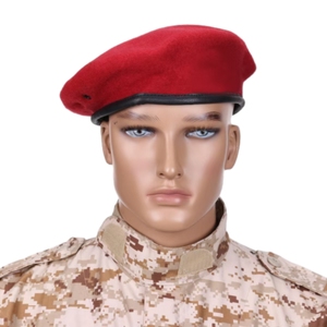 Logo personnalisé hiver béret chapeau casquette femmes Original français laine tactique uniforme pour fête ou pêche dentelle tissu - Product Image 3