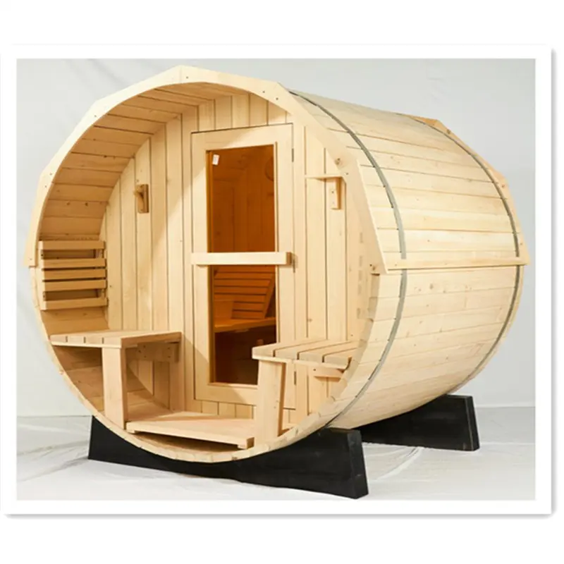 Solid Wood Cheap Barrel Sauna Pine