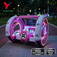 Voiture tamponneuse électrique à rotation 360° avec lumières LED - Voiture à conduire anti-collision par radar pour parcs d'attractions et centres commerciaux
