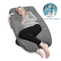 Oreiller de grossesse multicolore en forme de U Oreiller de grossesse en forme de U avec fermeture éclair