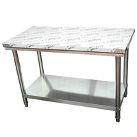 Table de travail en acier inoxydable 201 / 304 Table de travail pour table de préparation de cuisine commerciale