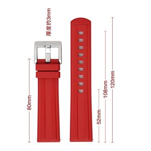 <span class=keywords><strong>Prix</strong></span> de gros Bracelet de montre en caoutchouc fluoré 22mm FKM Bracelets de montre pour Rolex Green Water Ghost - Product Image 6