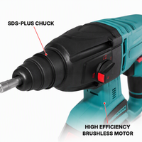 Marteau perforateur sans fil 12V, perceuse électrique sans balais pour béton, SDS Plus