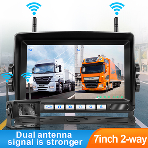 กล้องสำรองข้อมูลไร้สาย 7 นิ้วเครื่องบันทึก DVR 2 รองรับฟังก์ชั่นบันทึกวิดีโอเสาอากาศคู่รถบรรทุกมอเตอร์โฮม 1080P สำหรับไร้สาย- - Product Image 4