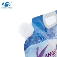 Emballage personnalisé pour boisson énergisante, poche à bec verseur pour emballage de boisson aqueuse de 3,79 L, sac liquide en PET/PE anti-fuite avec buse