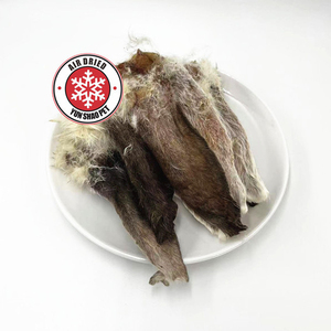 Pure <span class=keywords><strong>meat</strong></span> pet <span class=keywords><strong>food</strong></span> LOW MOQ pet essiccato all'aria tratta le orecchie di coniglio con i capelli e senza capelli dog treat - Product Image 4