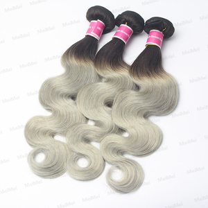 Tự Nhiên Màu Xám Bạc Tóc Bó Với <span class=keywords><strong>Closure</strong></span> Và Phía Trước, Xám Bạch Kim Trinh Nữ Thô Tóc Con Người Extensions Dệt Cho Bện - Product Image 6