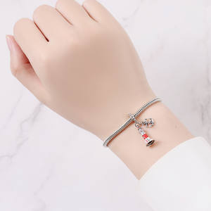 Breloque ancre tour de garde perlée en cuivre blanc, en stock, design original, bijou DIY polyvalent, accessoire, pendentif pour femme - Product Image 6