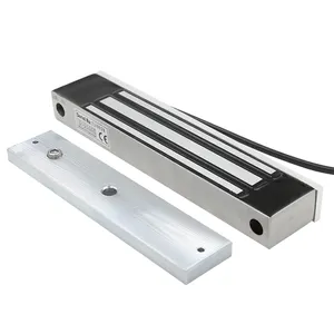 OEM IP65 IP66 Kontrol Akses Pintu Luar Ruangan, Tahan Air 12V 24V 280Kg 600Lbs Aluminium EM Kunci Pintu Magnetik Elektrik