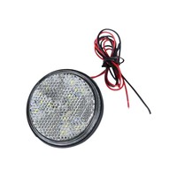 Feux arrière ronds 12V pour moto/feux de signalisation/feux réflecteurs LED pour VTT/feux de gabarit latéraux pour camion 24SMD Accessoires