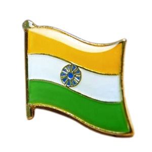 De aleación de Zinc pintado a granel de la Escuela china de la india bi bandera Pines de solapa - Product Image 2