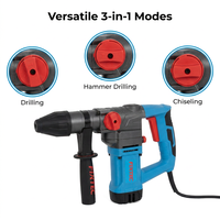 Marteau perforateur rotatif filaire SDS Plus 3 modes 850W 26mm haute puissance 5J pour la construction en béton - En stock